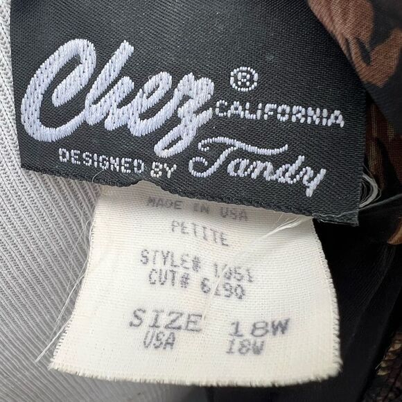 ***Chez California Vintage Tandy Cheetah Printed Dress Sequins Hem/Cuff (D) - Picture 8 of 10